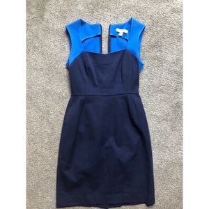 Navy colorblock dress